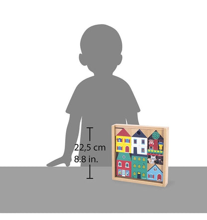 36-piece wooden city block set - Cross Roads