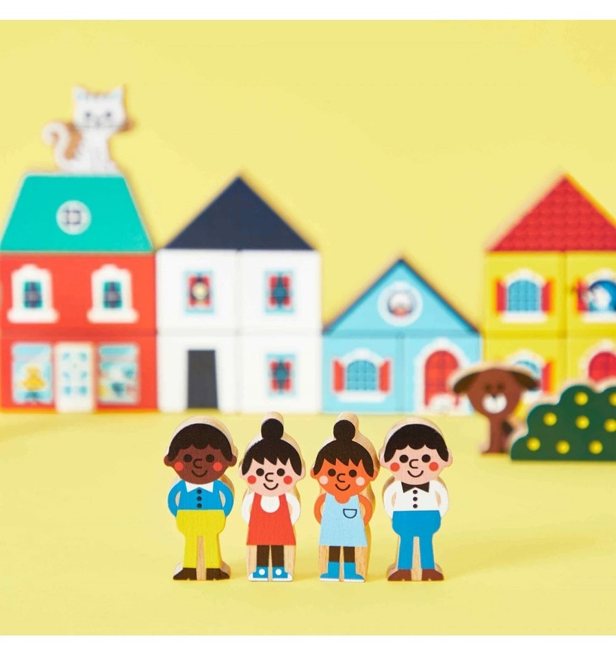 36-piece wooden city block set - Cross Roads