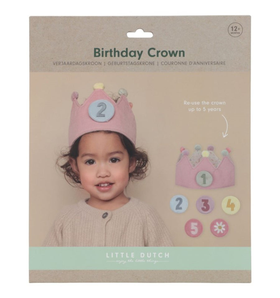 Pink Birthday Crown with Numbers
