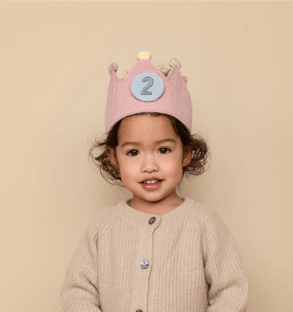 Pink Birthday Crown with Numbers