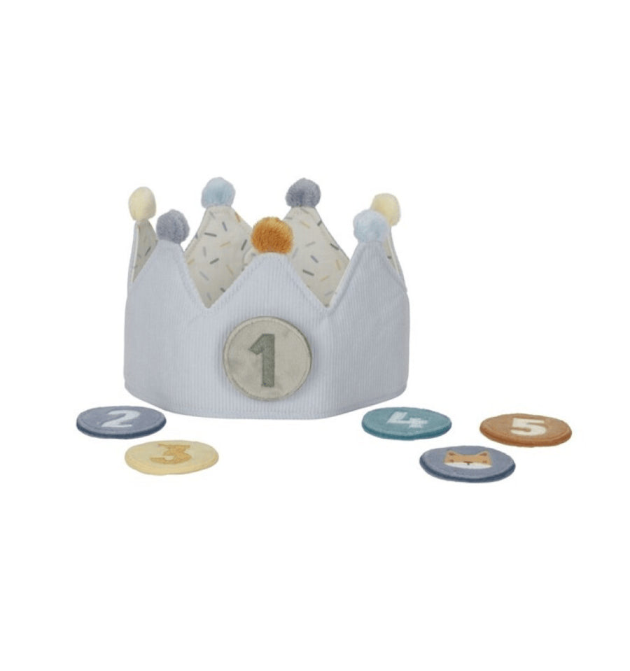 Blue Birthday Crown with Numbers