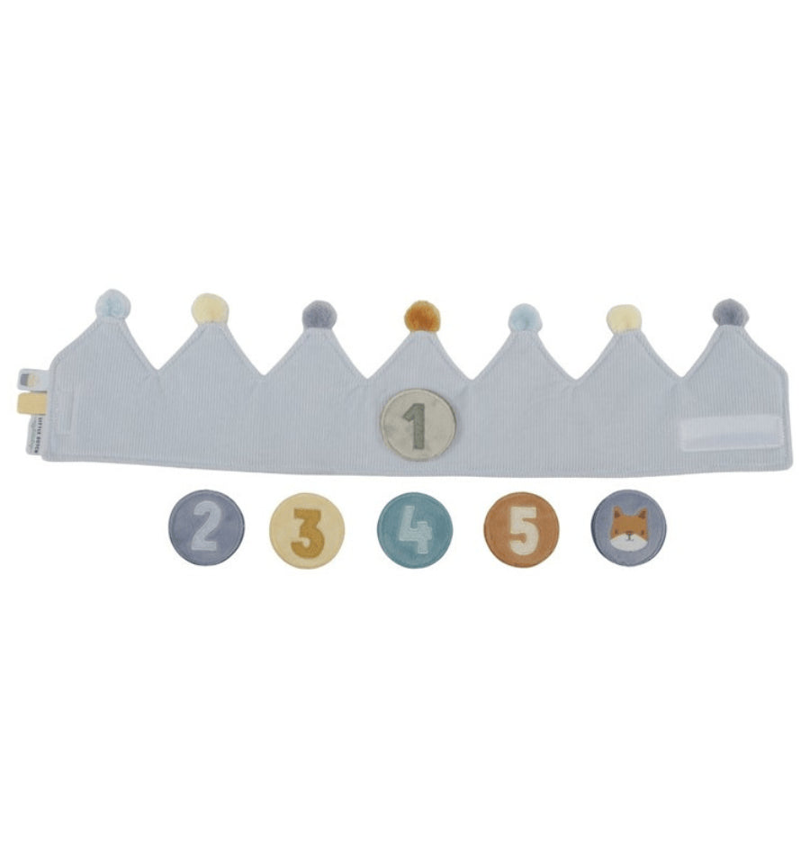 Blue Birthday Crown with Numbers