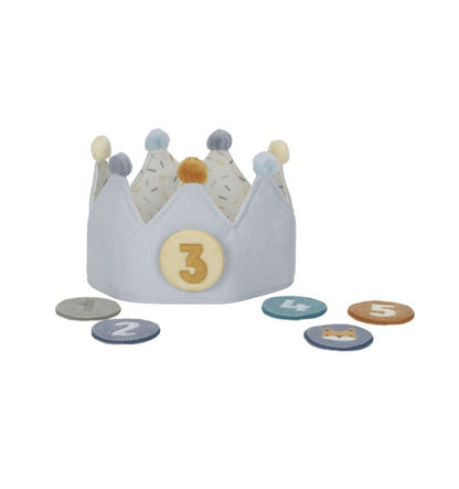 Blue Birthday Crown with Numbers