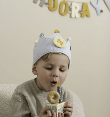 Blue Birthday Crown with Numbers