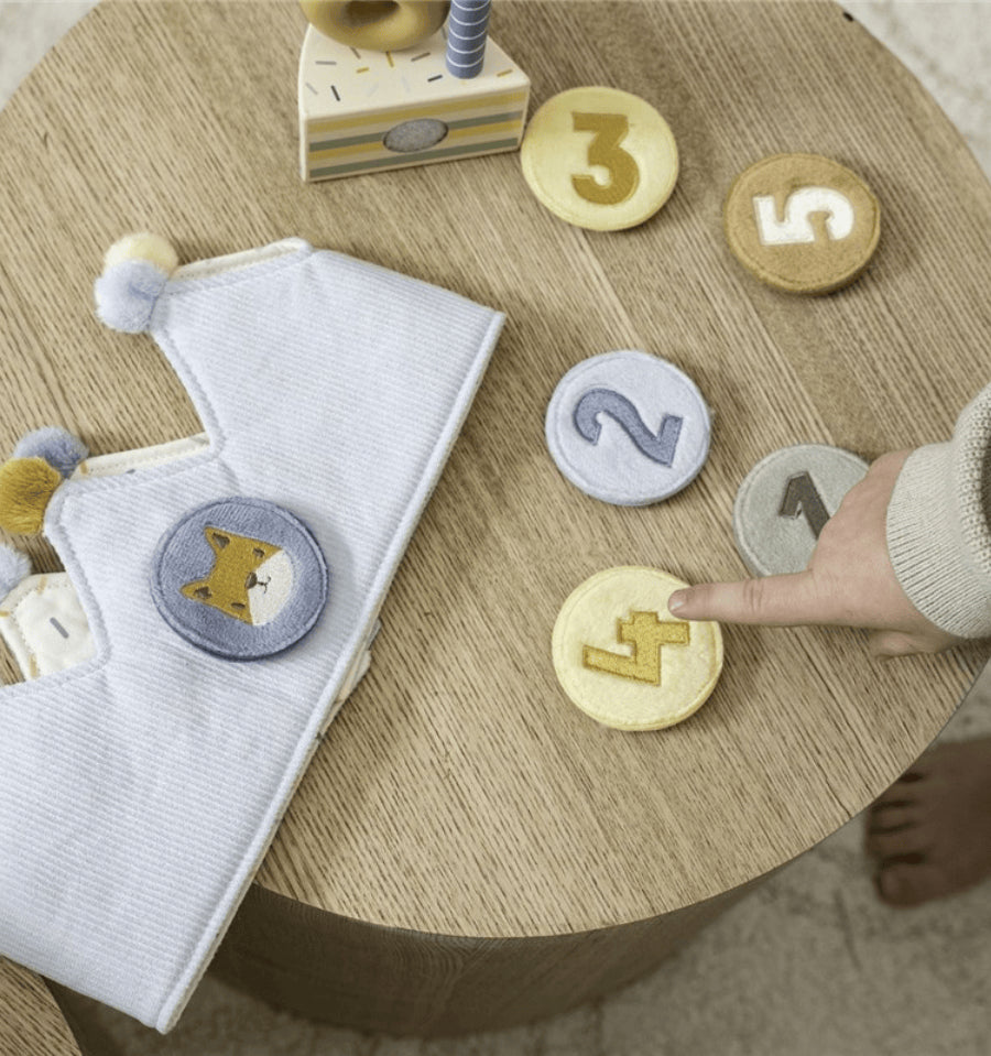 Blue Birthday Crown with Numbers