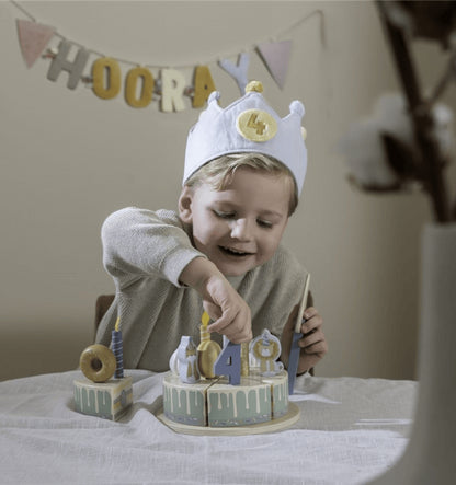 Blue Birthday Crown with Numbers