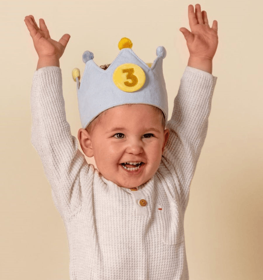 Blue Birthday Crown with Numbers