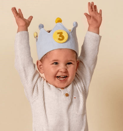 Blue Birthday Crown with Numbers