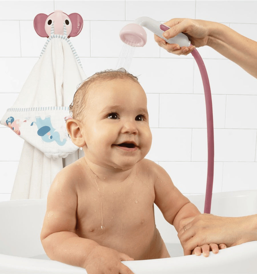 Elephant Bath Shower Set and Pink Cape