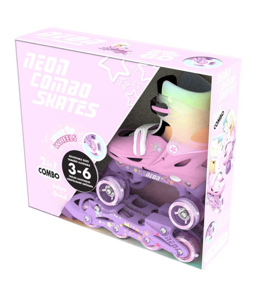 Neon Rainbow Combo Skates 30-33