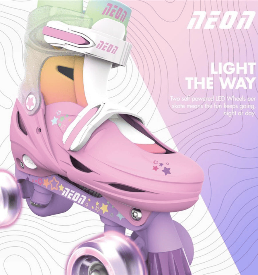 Neon Rainbow Combo Skates 30-33