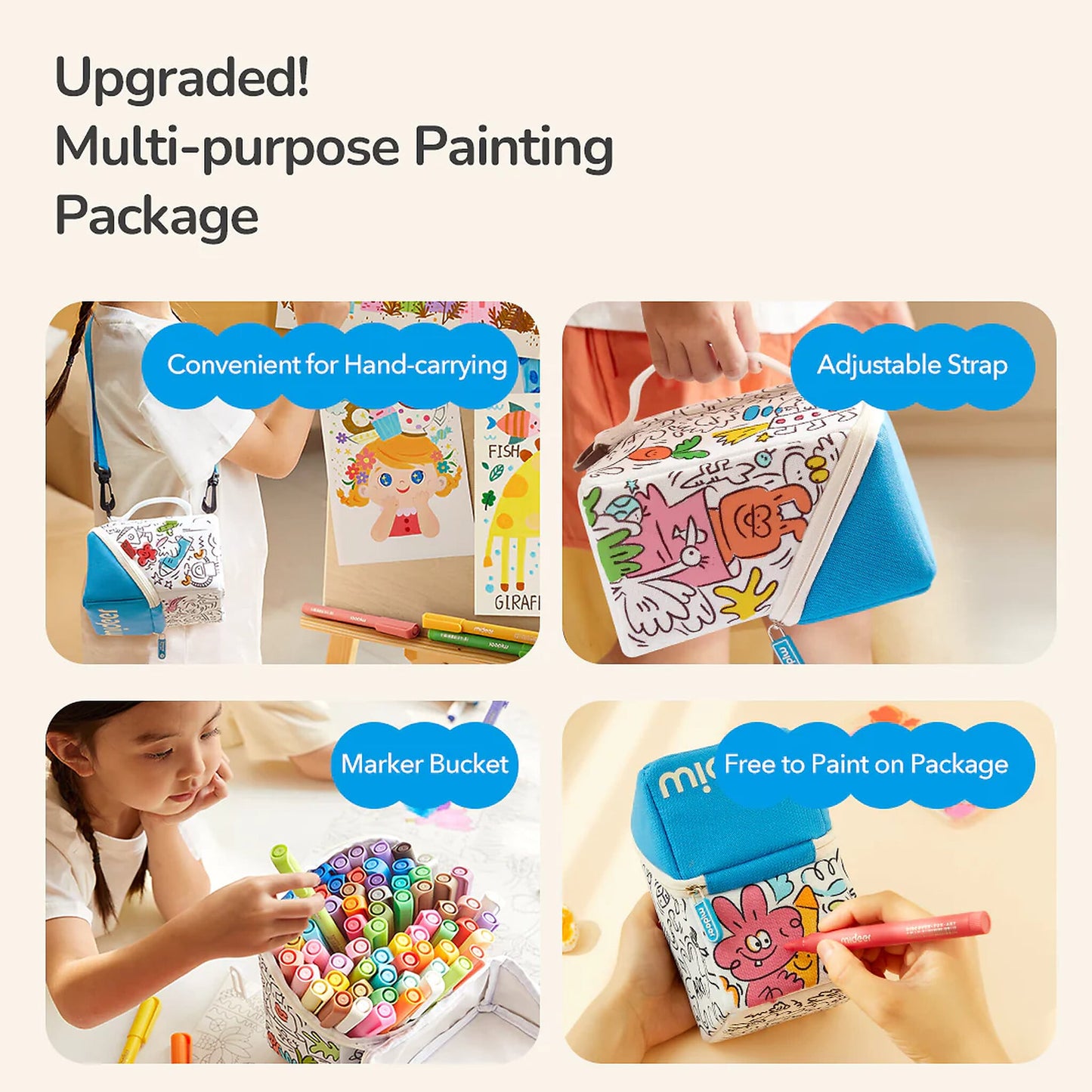 Acrylic Markers with Case and Doodle Bag (36 Colors)