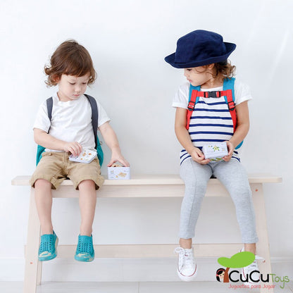 Mini cacto de lata em equilíbrio