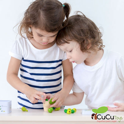 Mini cacto de lata em equilíbrio