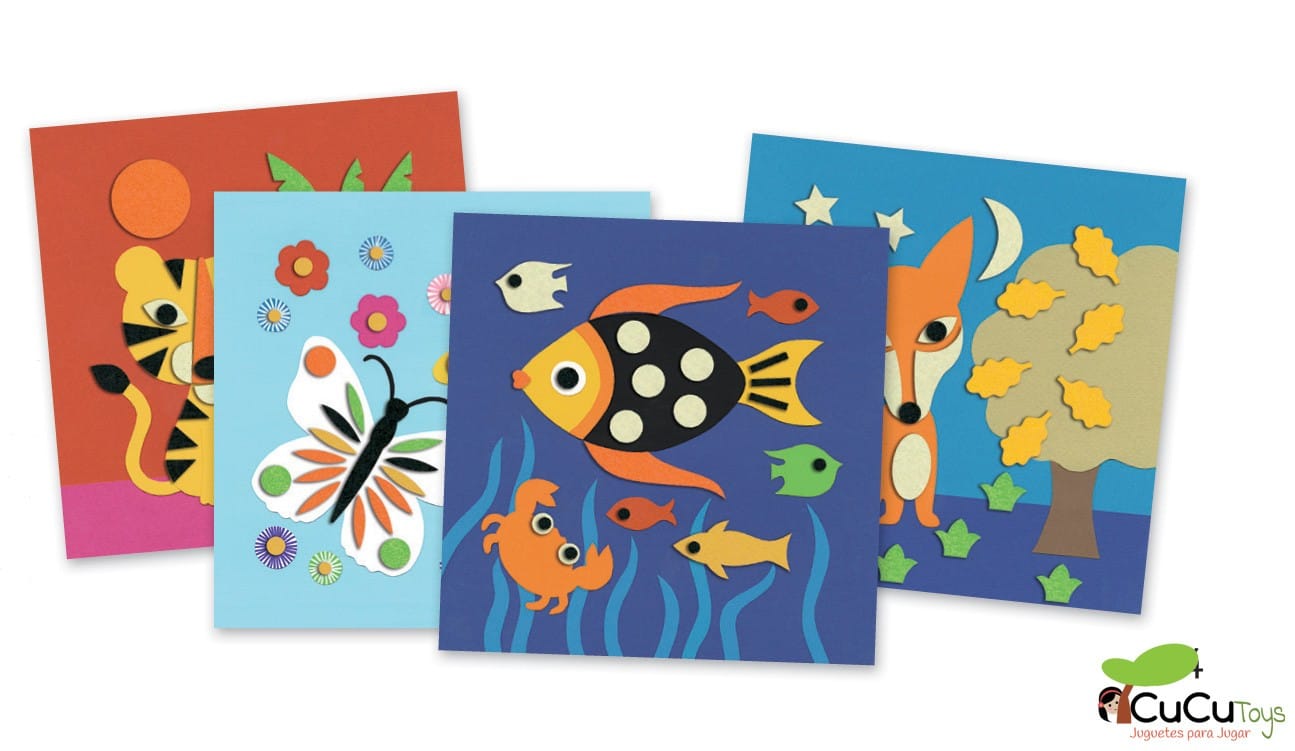 Colagem de natureza doce, conjunto de feltro