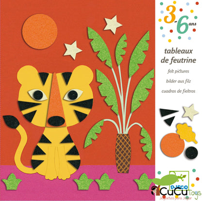 Colagem de natureza doce, conjunto de feltro