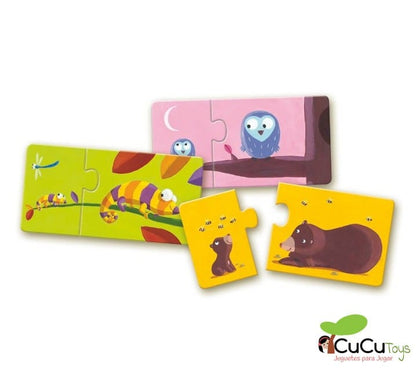 Dúo mamá y bebé, puzzle de 2 piezas