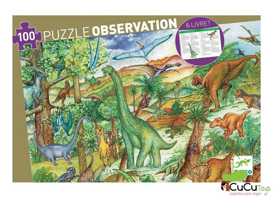 Dinosaurs, 100-piece puzzle + poster + educational book