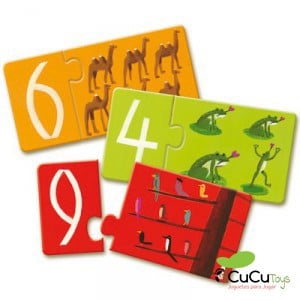 Dúo cifras, puzzle de 2 piezas