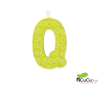 Letter Q of the alphabet, made of fabric