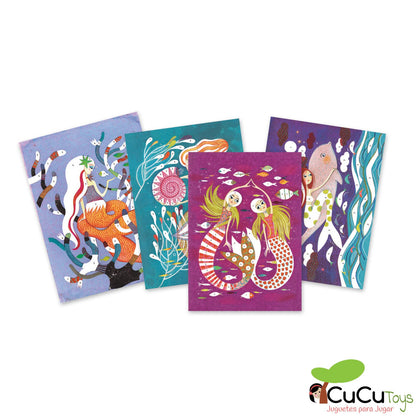 A Luz das Sereias, pintura com glitter