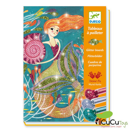 A Luz das Sereias, pintura com glitter