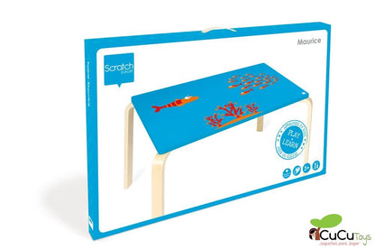 Children's table, seabed decoration and Maurice Fish