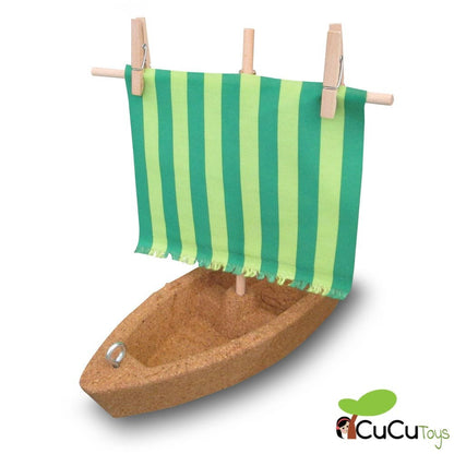 Barco de cortiça Haba Terra Kids, brinquedo de construção