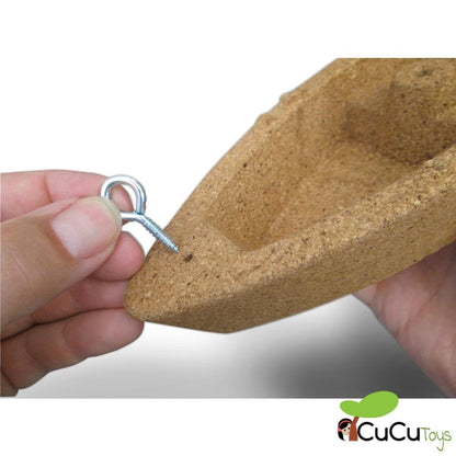 Barco de cortiça Haba Terra Kids, brinquedo de construção