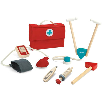 Conjunto de Doutor, brinquedo de madeira