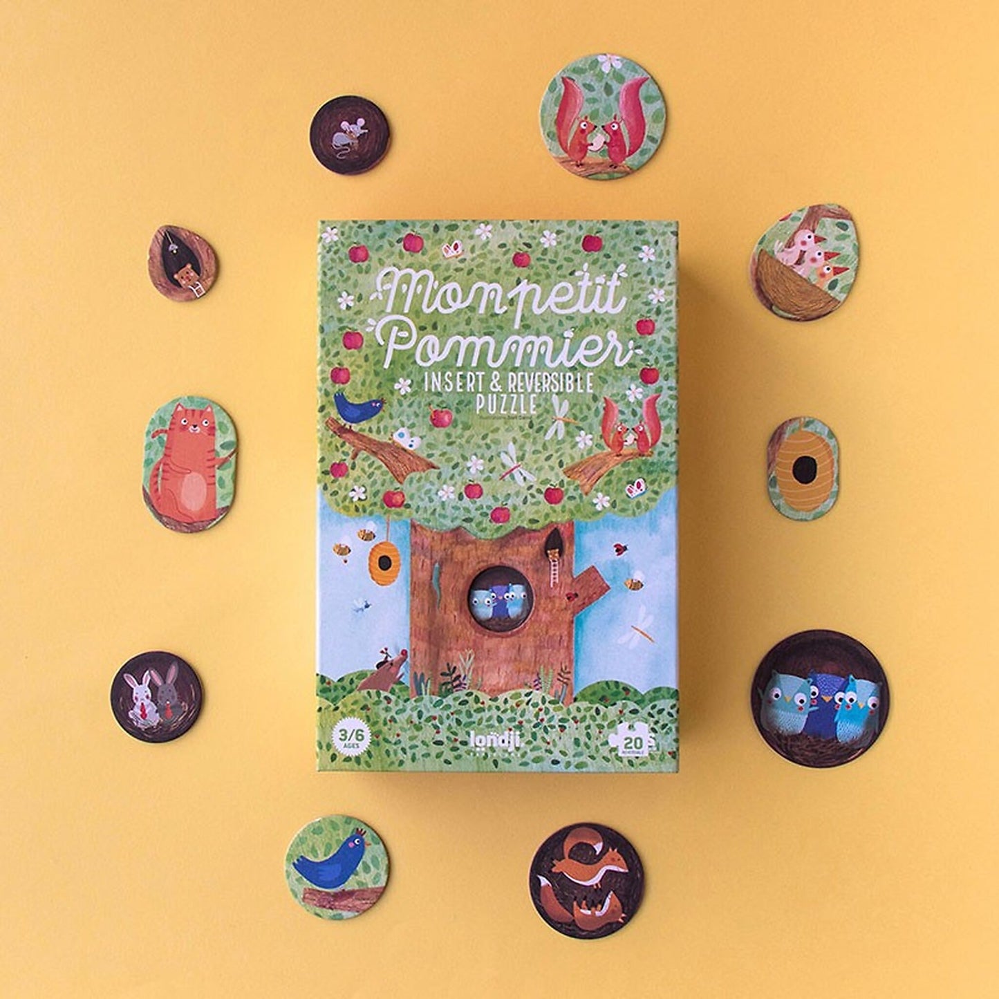 Mon petit Pommier, puzzle reversible árbol