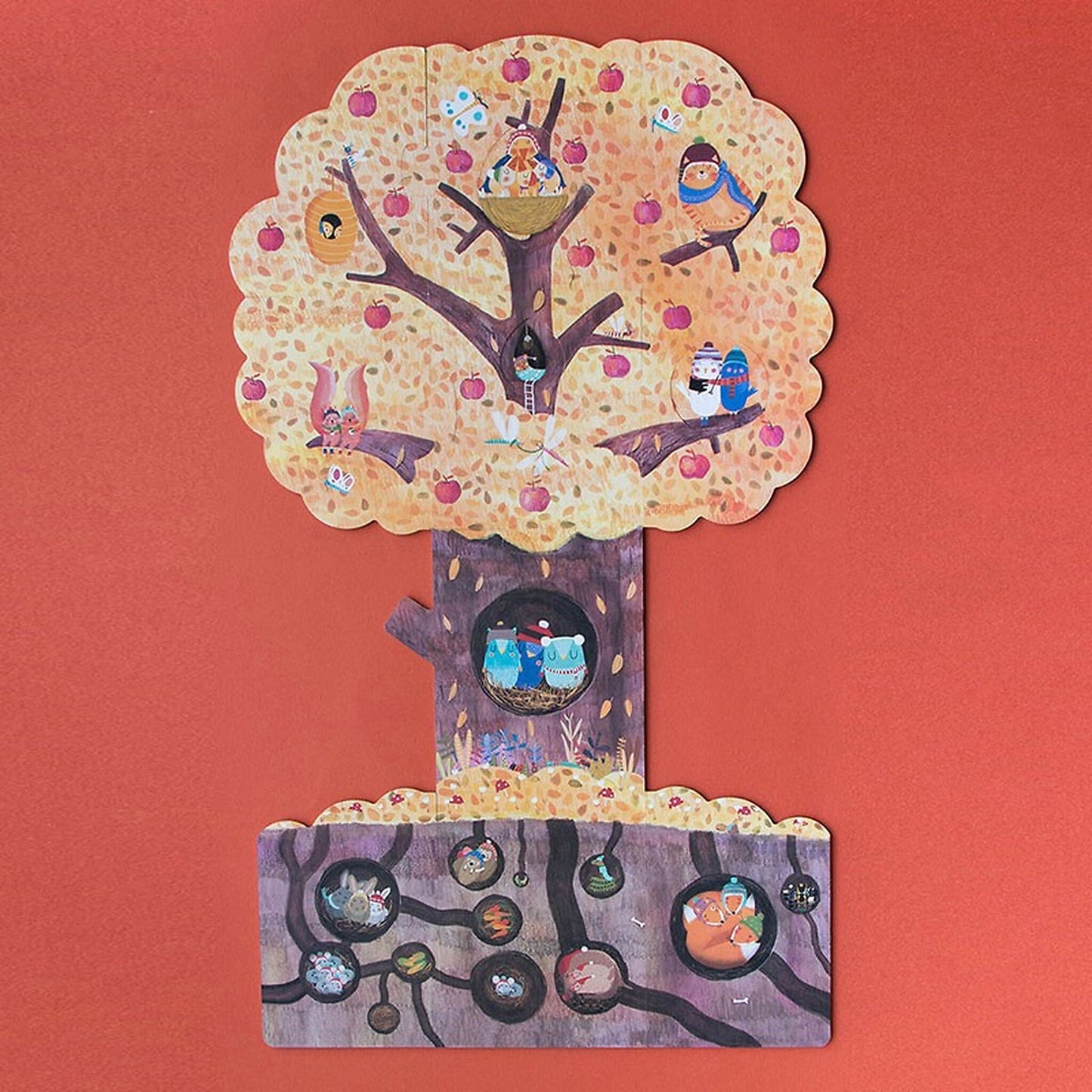 Mon petit Pommier, puzzle reversible árbol