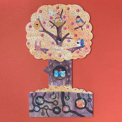 Mon petit Pommier, puzzle reversible árbol