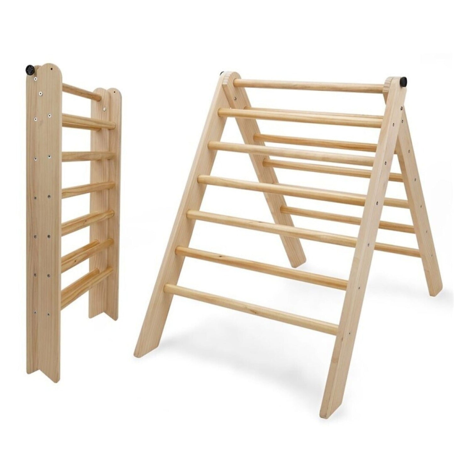 Triangulo de escalada Montessori de madera natural plegable para niños de 509 Crew