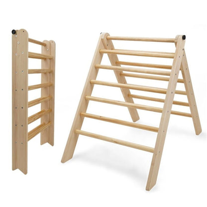 Triangulo de escalada Montessori de madera natural plegable para niños de 509 Crew