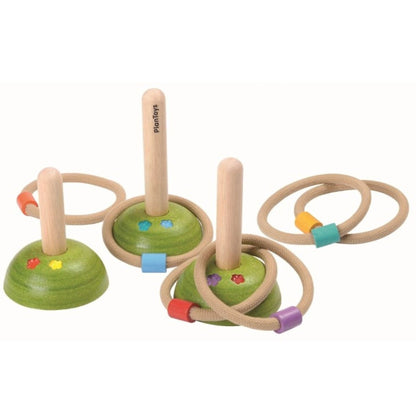 Arremesso de argolas, um brinquedo ecológico