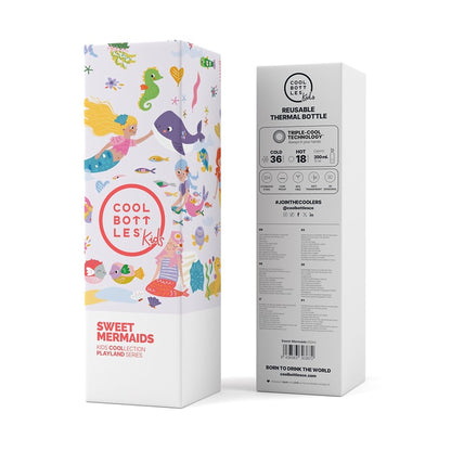 Sweet Mermaids, Botella de Agua para Niños 350 ml