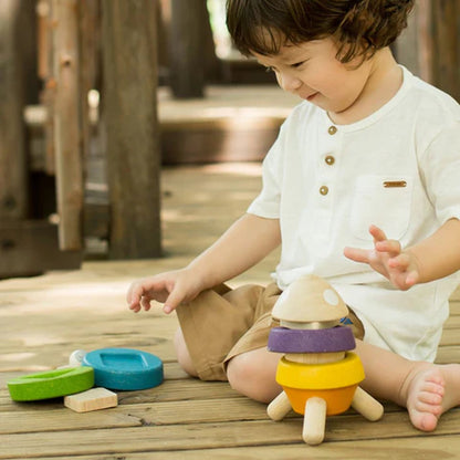 Stackable space rocket, eco-friendly toy