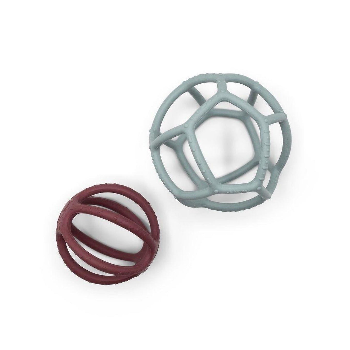 Mint Green and Burgundy Baby Sensory Balls
