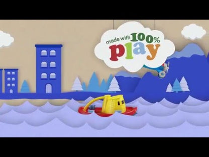 Small blue dump truck, eco-friendly toy