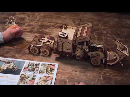 Caminhão semi-reboque VM-03, kit de madeira 3D