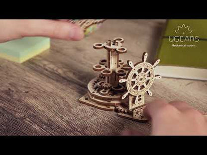 Porta-lápis de leme, kit de madeira 3D