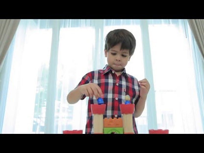 Wooden block castle, eco-friendly toy