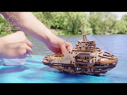 Rebocador, kit de madeira 3D