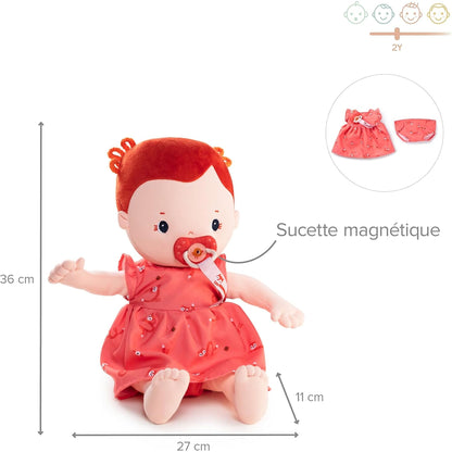 Rosa, boneca de pelúcia de 36 cm