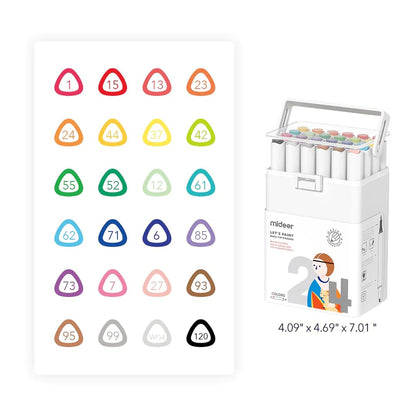 Dual-tip markers (24 colors)